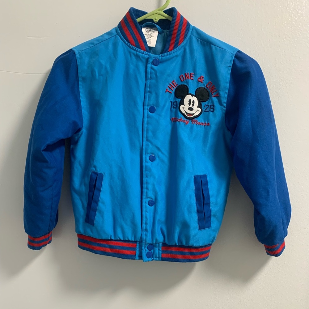 Disney Bright Blue Jacket with Mickey Mouse Patch